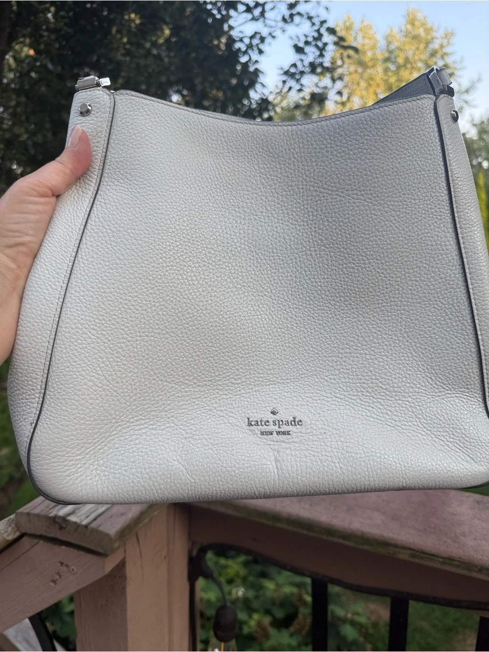 Kate Spade Cream Pebbled Leather Shoulder Bag with Wallet